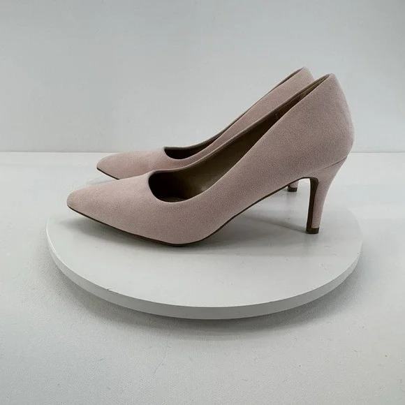 Dream Pairs Kucci Stiletto Pumps Women's Size 7 Pink Suede Pointed‎ Toe - Picture 2 of 8